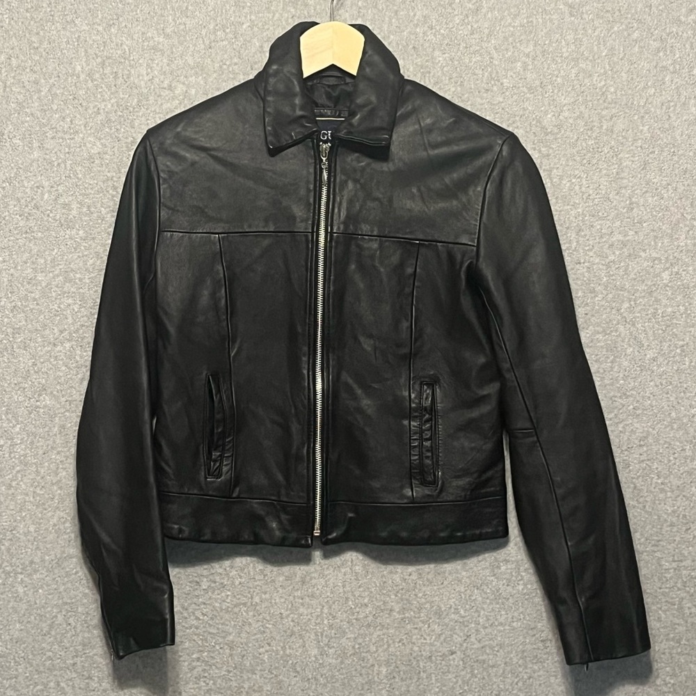 Saguaro Genuine Black Leather Jacket Women’s Size M (S) 6 Moto Classic READ